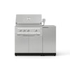 NewAge Products Classic Series Grill Island - 4PC Modular Outdoor Kitchen with Platinum Grill and 16” Door Cabinet | C-SDO - Stainless Steel