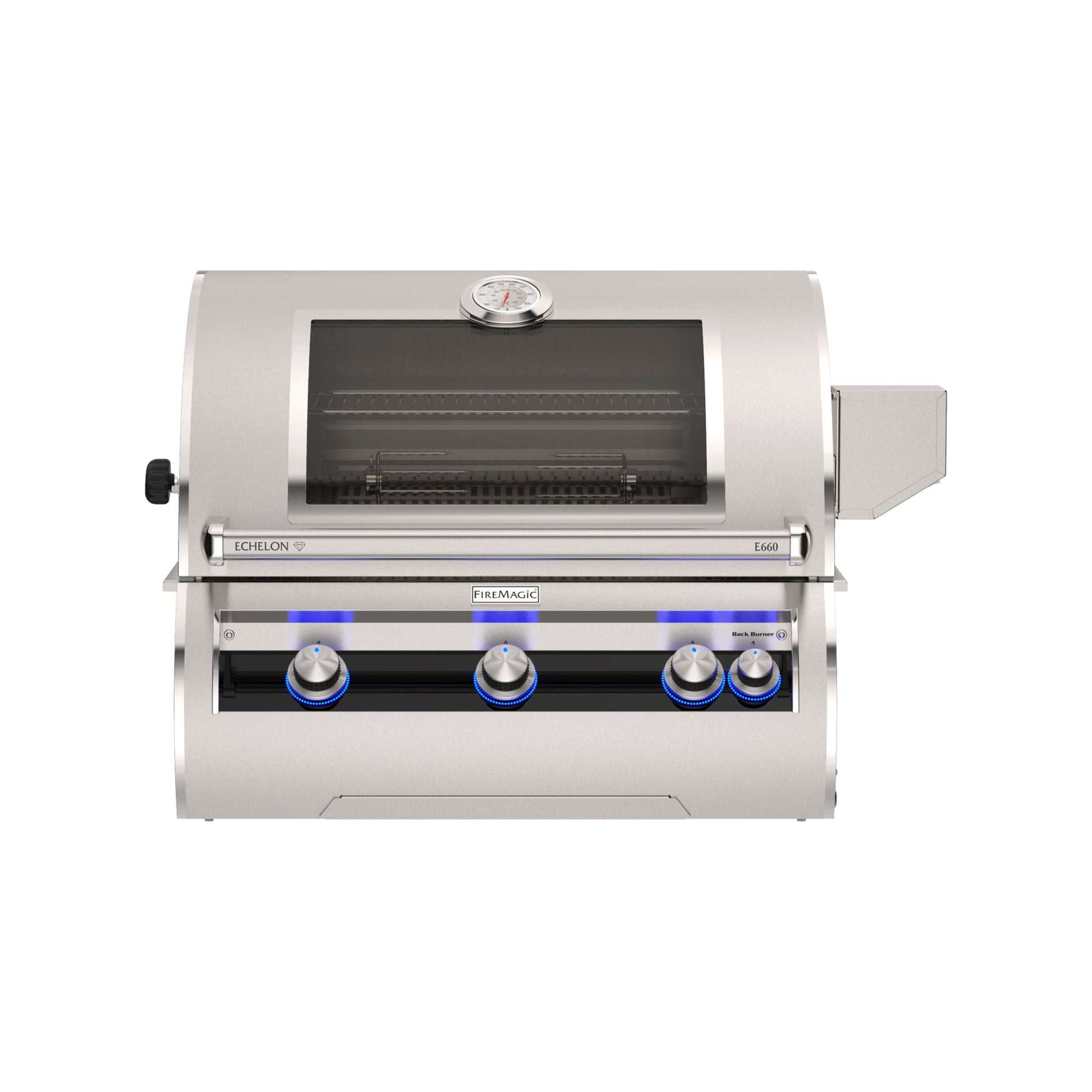 Firemagic Grills Fire Magic Echelon Diamond 30" Built-In Grill with Analog Thermometer and Magic View Window, Infrared Burner on Left Side/ E660i-9LAN(P)-W