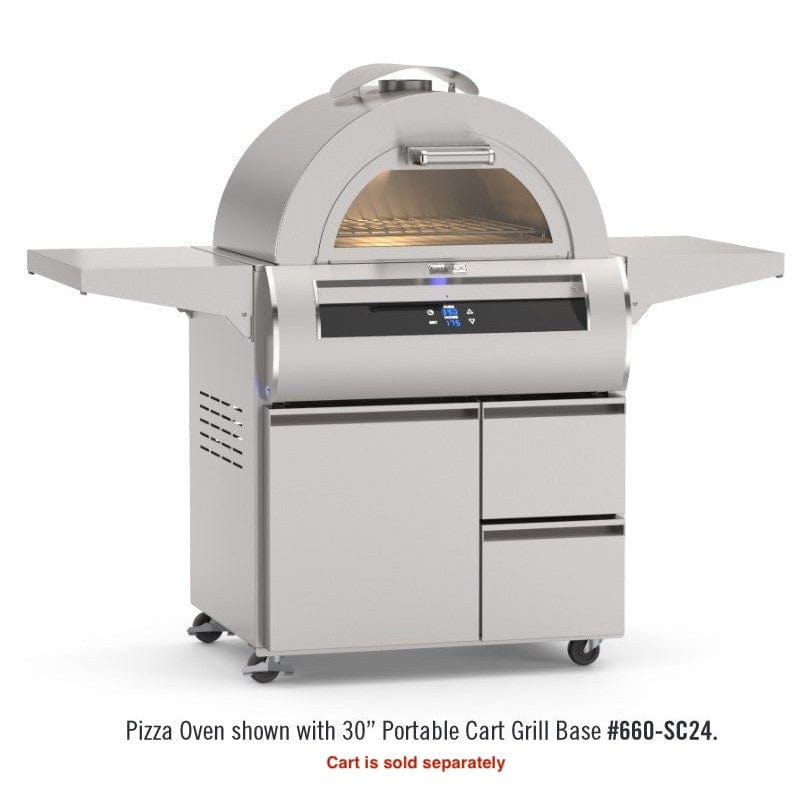 Firemagic Pizza Ovens Fire Magic Echelon 30" Built-In Pizza Oven with Black Glass / 5660