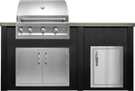 Haven Islands Haven 6 Ft Artisan Outdoor Kitchen Island w/ 17" Door HART72DOOR
