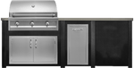Haven Islands Haven 8 Ft Artisan Outdoor Kitchen Island w/ Plain Panel HART96PAN