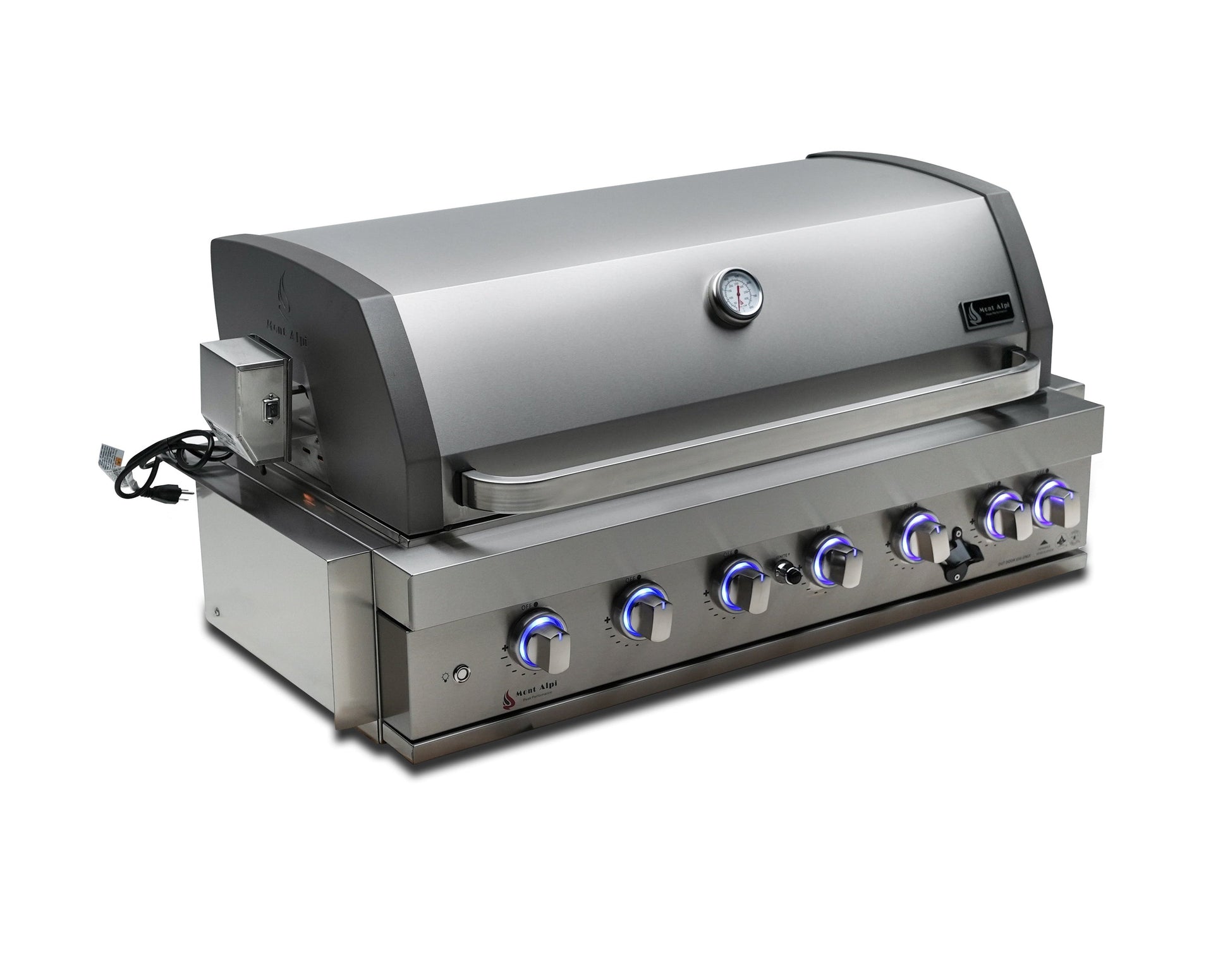 Mont Alpi Grills Mont Alpi 805 Built-In Gas Grill / 6-Burner Grill, Infrared Rear Burner, Stainless Steel, Rotisserie Kit / MABi805