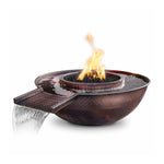 The Outdoor Plus Fire Features The Outdoor Plus 27" Sedona Hammered Copper Gravity Spill Round Fire & Water Bowl / OPT-27RCPRFWGS