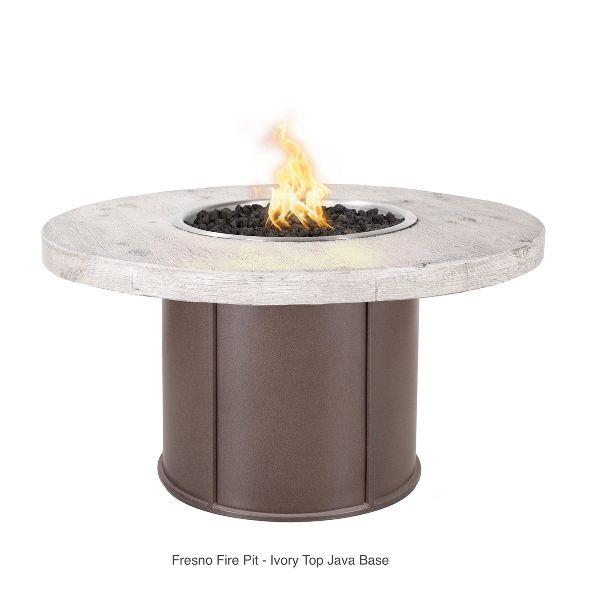 The Outdoor Plus Fire Features The Outdoor Plus 43&quot;, 60&quot; Fresno Wood Grain and Steel Fire Pit / OPT-FRS43, OPT-FRS60