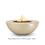The Outdoor Plus Fire Features The Outdoor Plus Sedona Wide Ledge GFRC Concrete Round Fire Pit / OPT-SEDWL(xx)