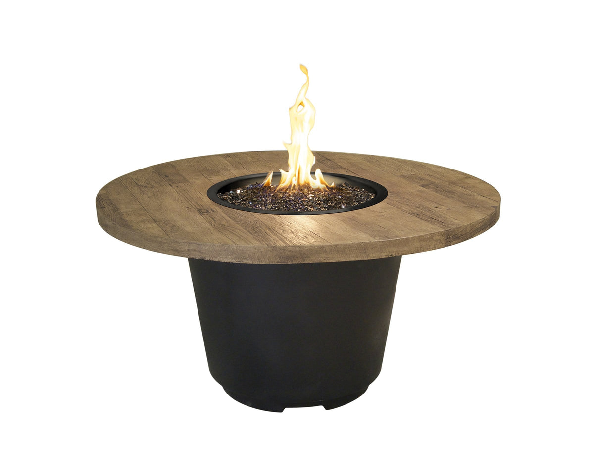 American Fyre Designs Fire Features French Barrel Oak / Natural Gas / Manual Ignition System American Fyre Designs 48&quot; Reclaimed Wood Cosmopolitan Round Gas Firetable / French Barrel Oak or Silver Pine / 645-BA-FO-M2NC, 645-BA-FO-M2PC, 645-BA-SP-M2NC, 645-BA-SP-M2PC, 645-BA-FO-F2NC, 645-BA-FO-F2PC, 645-BA-FO-F2NC, or 645-BA-FO-F2PC