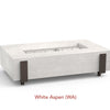 American Fyre Designs 60" Rectangle Iron Saddle Fire Table / 580-xx-11-M7xC or 580-xx-11-H7xC - White Aspen