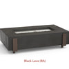 American Fyre Designs 60" Rectangle Iron Saddle Fire Table / 580-xx-11-M7xC or 580-xx-11-H7xC - Black Lava