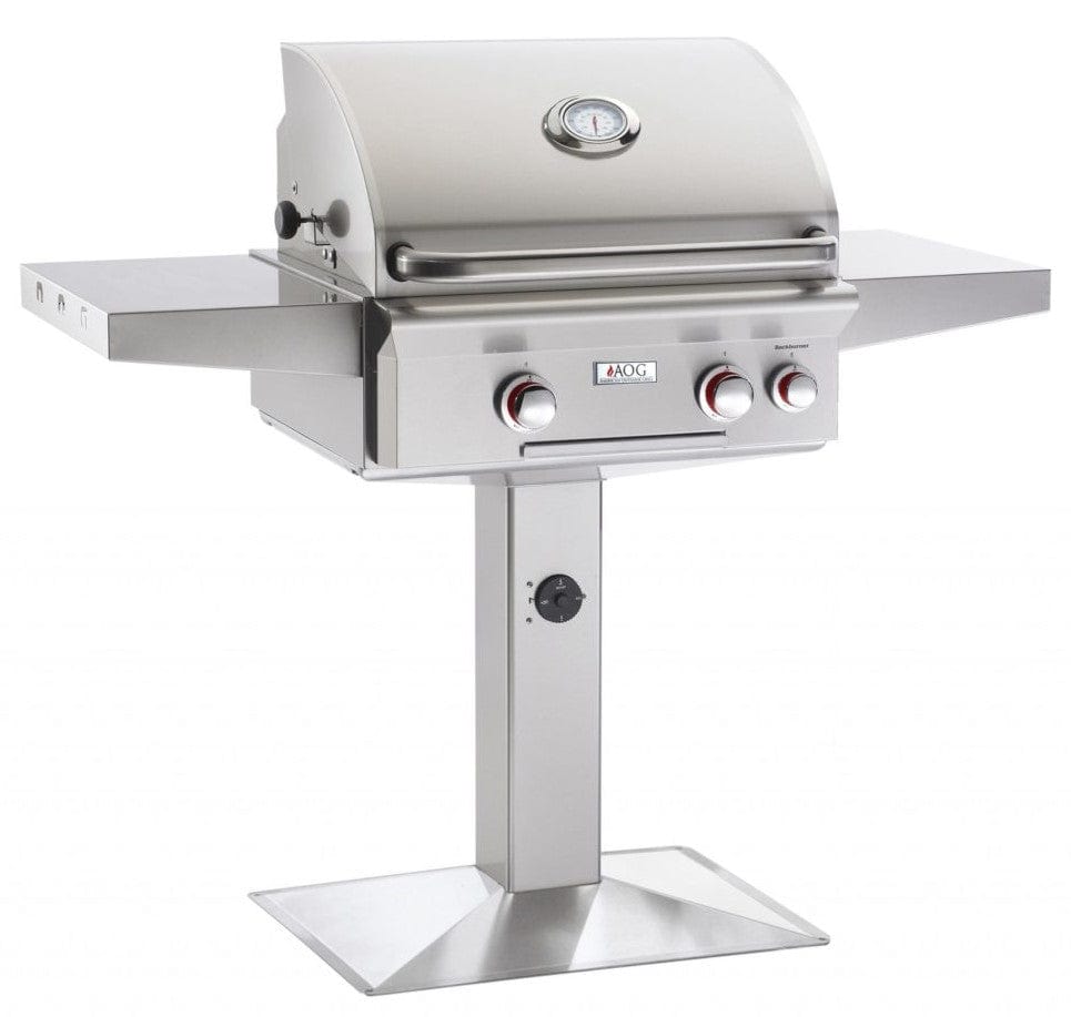 American Outdoor Grill Grills Patio Post Mount Grill American Outdoor Grill T-Series 24” Post Mount Gas Grill /  Patio or In-Ground, Rotisserie Backburner / 24NPT or 24NGT