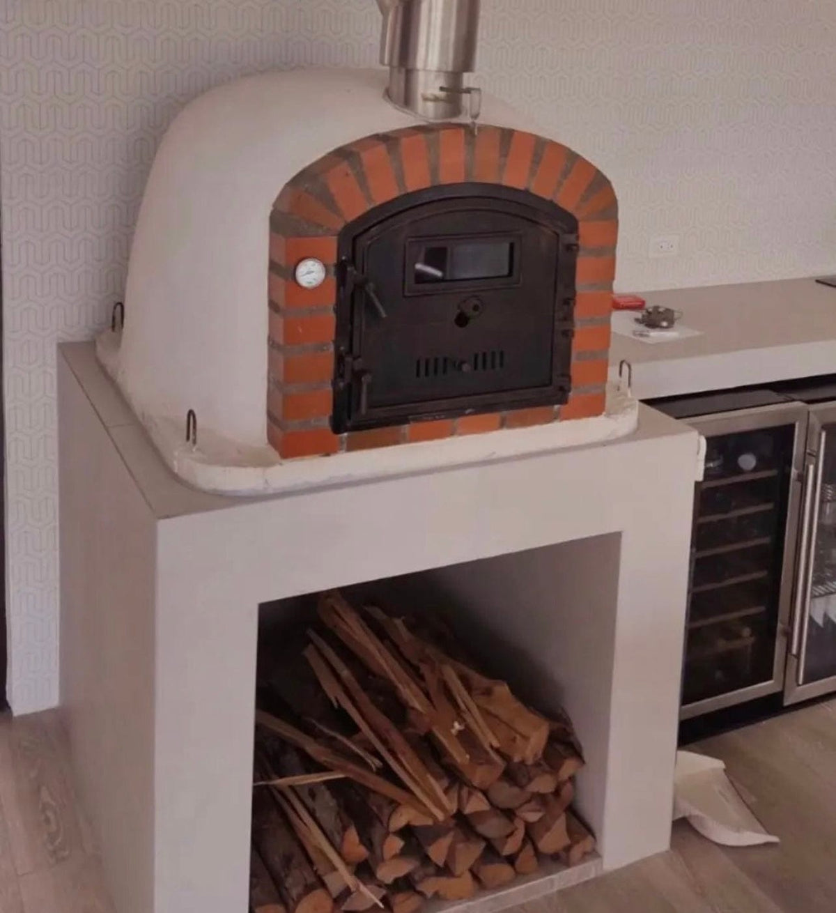 Authentic Pizza Ovens Pizza Ovens Authentic Pizza Ovens ‘Lisboa Rustic Arch’ Premium Wood-Fired Pizza Oven / Handmade, Brick, Bake, Roast, Rotisserie / LISRAPREM