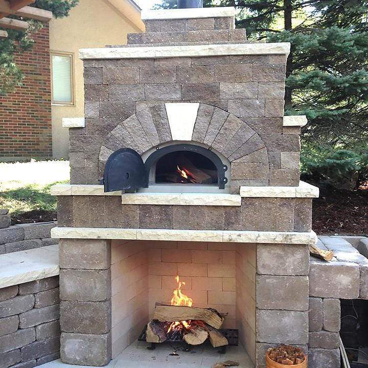 Chicago Brick Oven Pizza Ovens Chicago Brick Oven CBO-500 Built-In Wood Fired Pizza Oven DIY Kit, 27&quot; X 22&quot; Cooking Surface - CBO-O-KIT-500