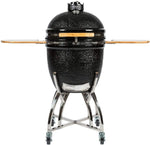 Coyote Grills Coyote 22 Inch Asado Smoker with Stainless Steel Smoking Grate, Heat Resistant Construction, Adjustable Venting and 254 sq. in. Cooking Area: Smoker with Cart and Side Shelves C1CHCS-FS