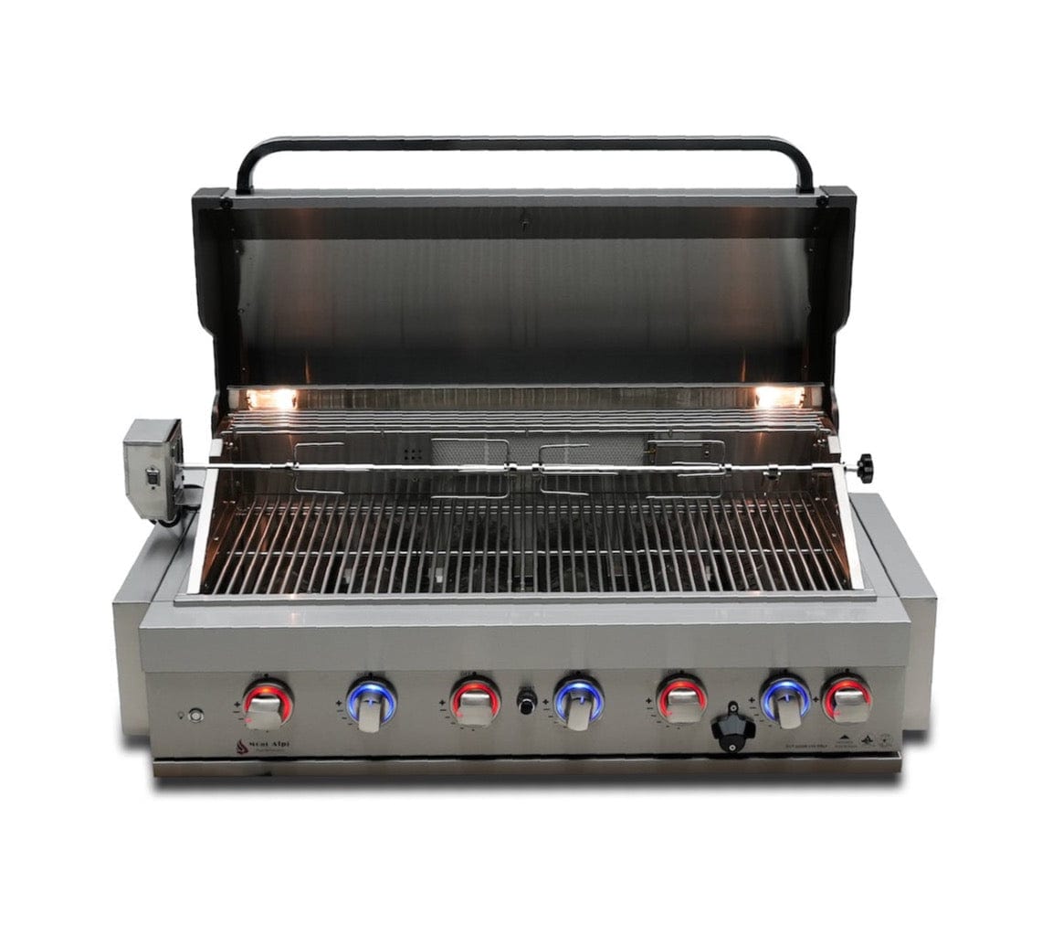 Mont Alpi Grills Mont Alpi 805 Built-In Gas Grill / 6-Burner Grill, Infrared Back Burner, Stainless Steel, Rotisserie Kit / MABi805