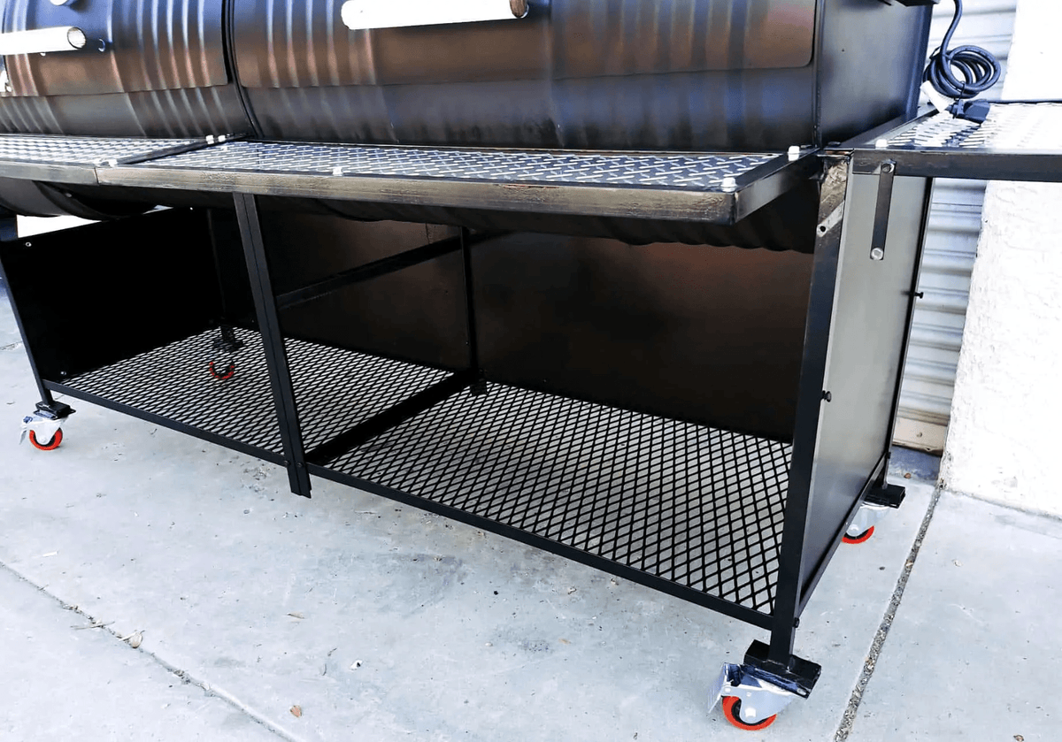 Moss Grills Grill Moss Grills Deluxe Double Barrel Grill with Single Smoke Box and Side Wall Enclosure - 203-1deluxe