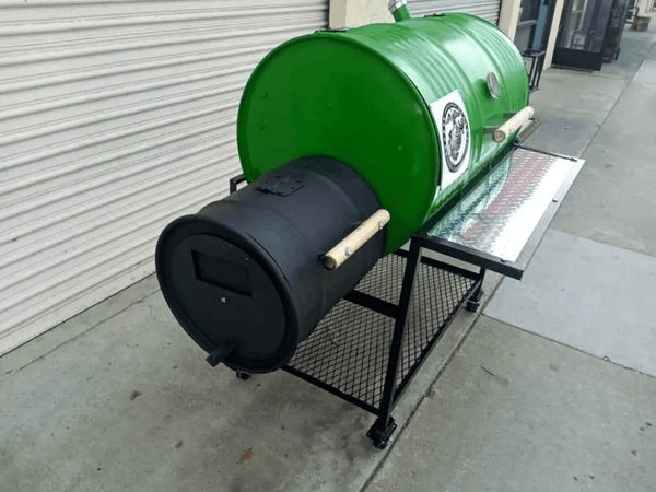Moss Grills Single Barrel Smoker with Offset Firebox Grill / #101