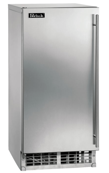 Perlick Refrigeration + Cooling Stainless Steel Door - Left Hinge / No / No Perlick 15&quot; ADA Compliant Series Clear Ice Maker / H50IMS-AD