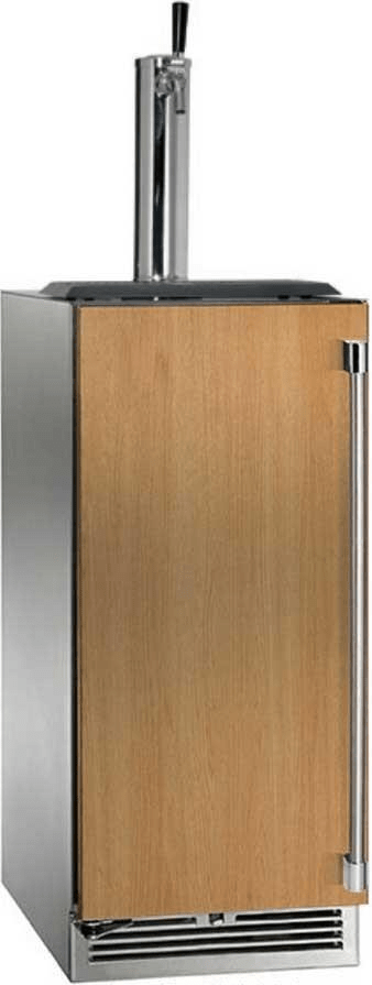 Perlick Refrigeration + Cooling Panel Ready Door - Left Hinge - Single Tap Perlick 15&quot; Signature Series Beer Dispenser / HP15TO-4