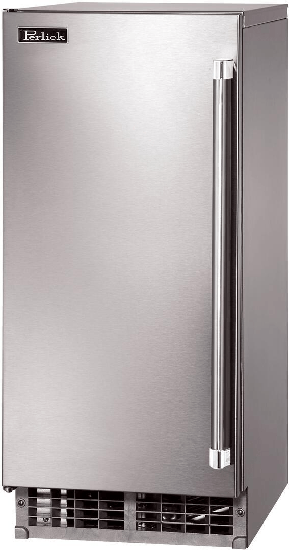 Perlick Refrigeration + Cooling Stainless Steel Door - Left Hinge / Yes / Yes Perlick 15&quot; Signature Series Clear Ice Maker / H50IMS