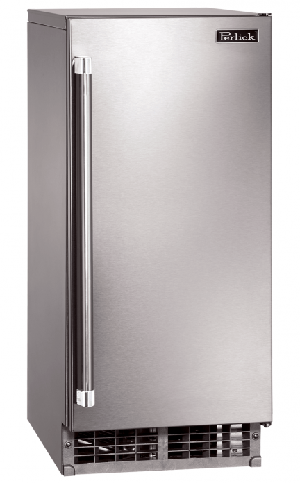 Perlick Refrigeration + Cooling Stainless Steel Door - Right Hinge / Yes / Yes Perlick 15&quot; Signature Series Clear Ice Maker / H50IMS