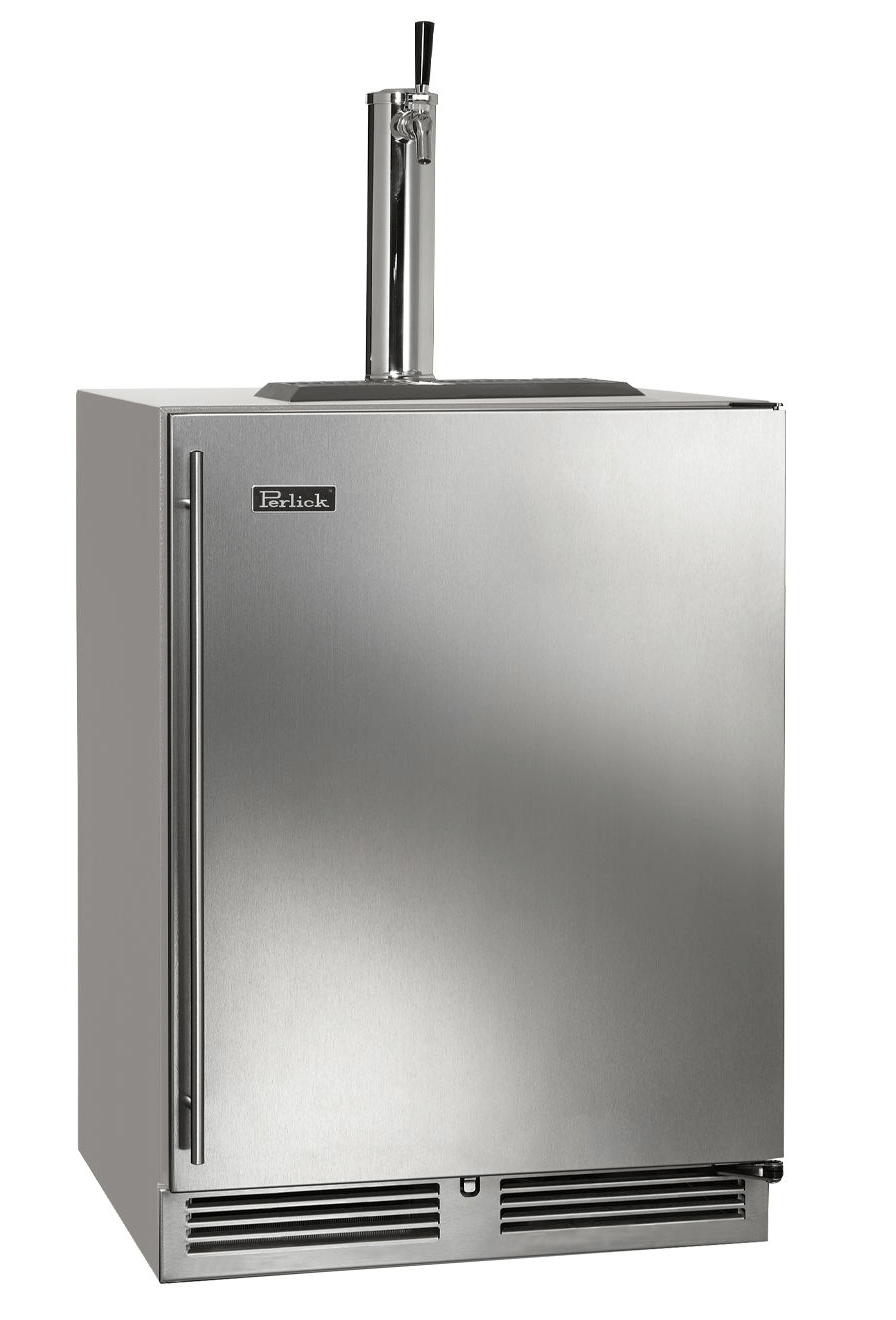 Perlick Refrigeration + Cooling Stainless Steel - Right Hinge - Single Tap Perlick 24" C-Series Beer Dispenser / HC24TO-4