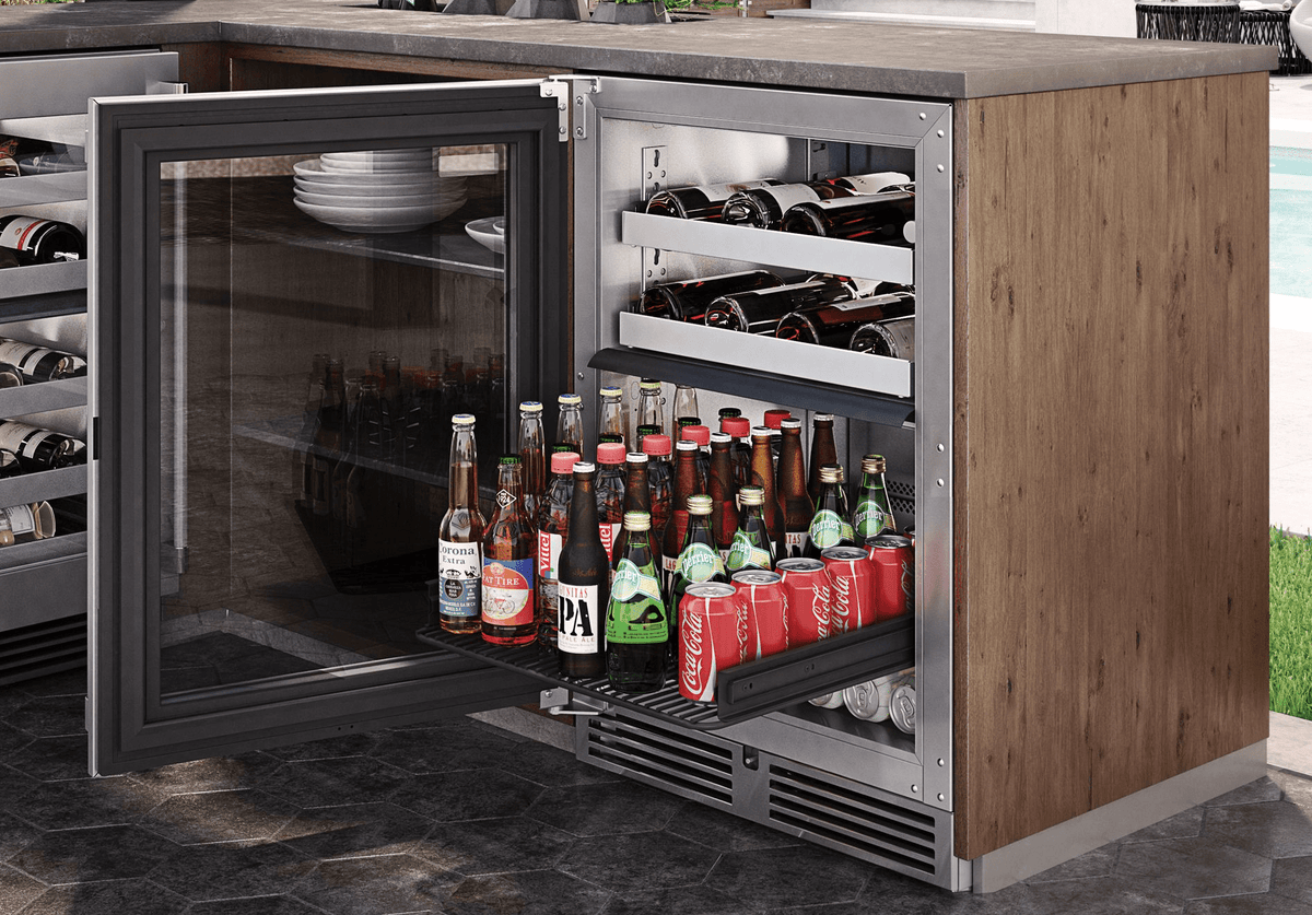 Perlick Refrigeration + Cooling Perlick 24&quot; Signature Series Dual-Zone Outdoor Refrigerator/Wine Reserve | HP24CO-4