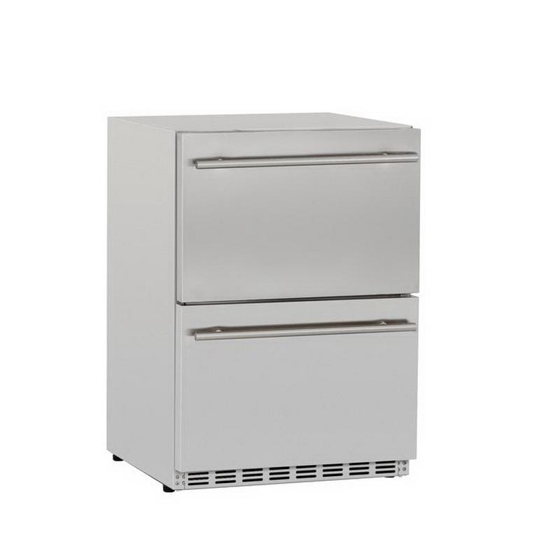 Summerset Refrigeration + Cooling Summerset 24&quot; 5.3c Deluxe Outdoor Rated 2-Drawer Refrigerator SSRFR-24DR2