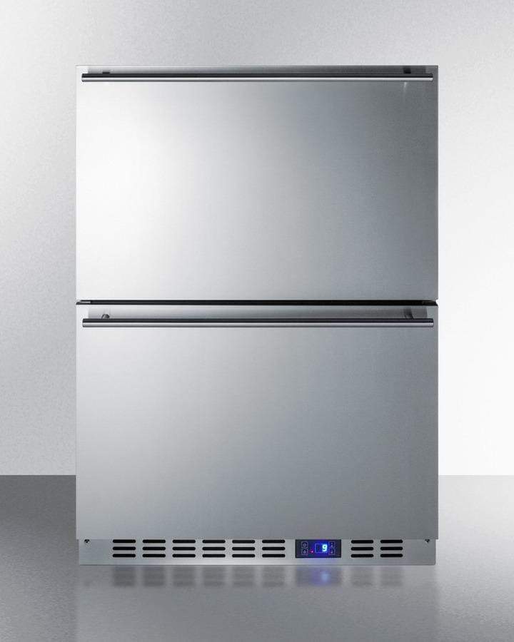 Summit Refrigeration + Cooling Summit 24&quot; Two-Drawer Outdoor Frost-Free All-Freezer in Stainless Steel, Commercially Listed For Built-In or Freestanding Use / SPFF51OS2D