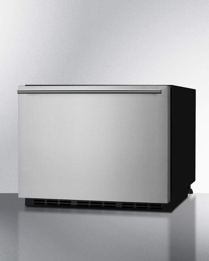 Summit Refrigeration + Cooling Summit Single Drawer All-Refrigerator Approved For Outdoor, Residential, and Commercial Use, Built-In Capable or Freestanding, with Digital Thermostat, Frost-Free Operation, and Panel-Ready Stainless Steel Drawer / FF1DSS