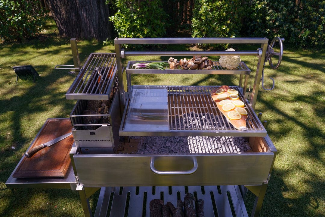 Tagwood Grills Tagwood BBQ XL Argentine Wood Fire & Charcoal Freestanding Grill | 1,117 sq. in. of total grilling area | BBQ23SS