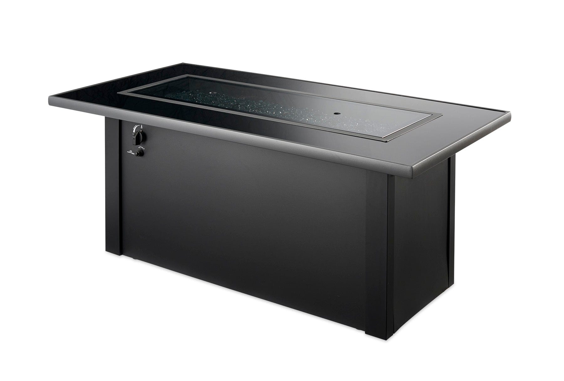 The Outdoor Great Room Fire Features The Outdoor GreatRoom Monte Carlo Linear Gas Fire Pit Table / MCR-1242-BLK-K
