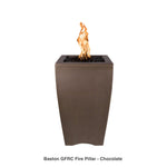The Outdoor Plus Fire Features The Outdoor Plus 20" Square Baston Pillar Fire Pit - GFRC Concrete / OPT-BSTON20, OPT-BSTON20AD