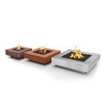 The Outdoor Plus Fire Features The Outdoor Plus 36", 48", 60" Square Cabo Fire Pit - Metal Collection / OPT-CBSQxxCPR, OPT-CBSQxxCS, OPT-CBSQxxSS, OPT-CBSQxxPC
