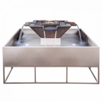 The Outdoor Plus Fire Features The Outdoor Plus 60" Olympian Square 4-Way Spill Copper Fire & Water Fountain - Low Voltage Electronic Ignition / OPT-OLS60SE