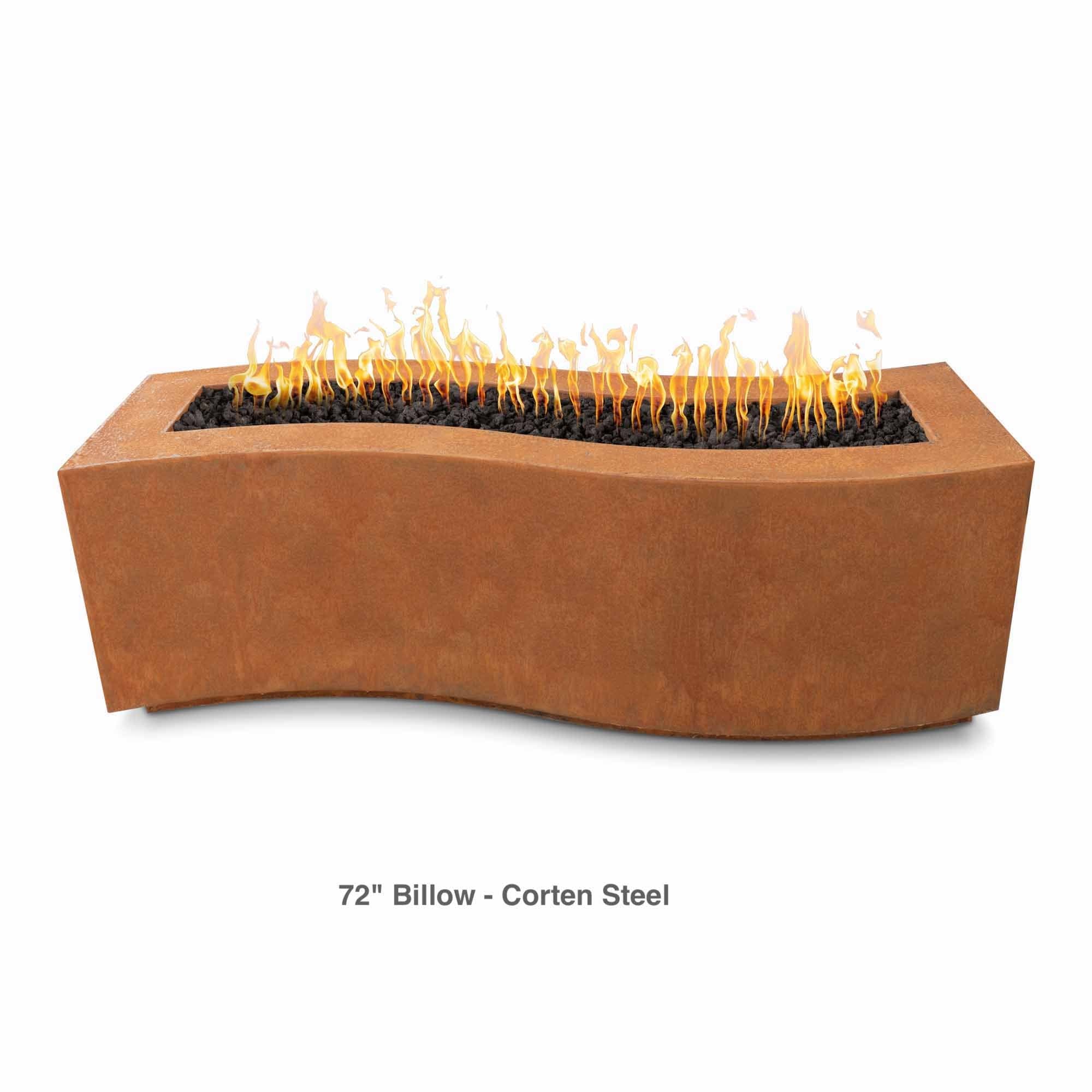 The Outdoor Plus Fire Features The Outdoor Plus 72" Rectangular Billow Fire Pit - Copper or Steel / OPT-BLWCPR70, OPT-BLWCS70, OPT-BLWSS70