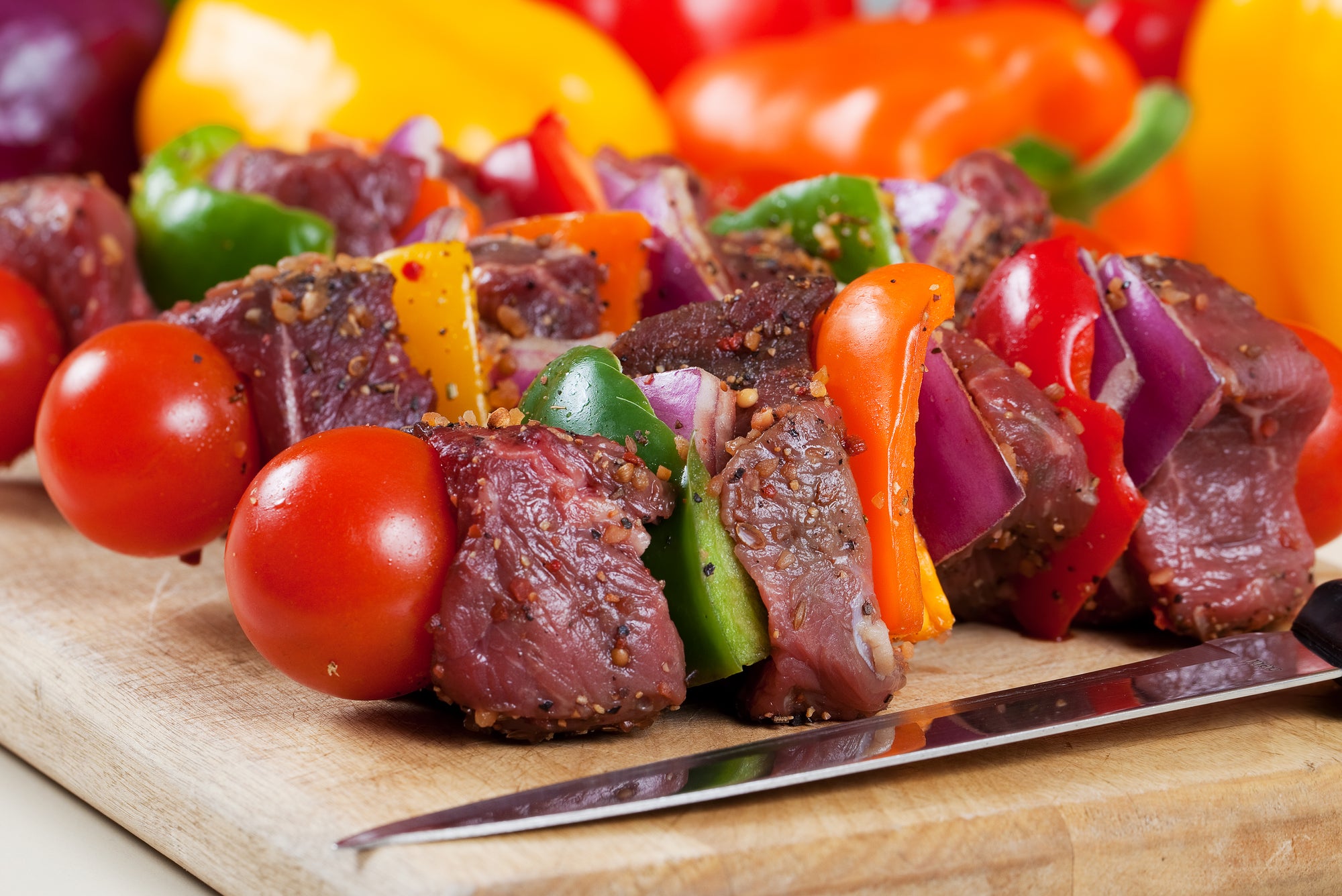 Grilled Marinated Beef for Kabobs and Mor