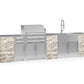 NewAge Products Signature Series Grill Island - 11PC Modular Outdoor Kitchen with Platinum Grill, Farmhouse Sink, and Dual Side Burner