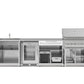 NewAge Products Classic Series Grill Island - 6PC Modular Outdoor Kitchen with Platinum Grill, Bar Cabinet, Sink Cabinet, and Fridge Cabinet | C-BASIFR