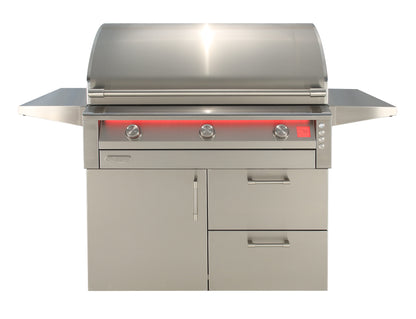 Alfresco 42” Intelligent Professional Freestanding Grill / Stainless Steel, 3 Burners, Rotisserie, Cover / AIPG-42C