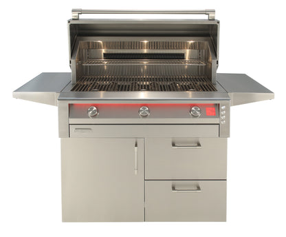 Alfresco 36” Intelligent Professional Freestanding Grill / Stainless Steel, 3 Burners, Rotisserie, Cover / AIPG-36C