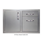 Haven 8 Ft Artisan Outdoor Kitchen Island with 24" Refrigerator | HART96REF