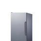 Summit BIM47OS outdoor icemaker, angled view of the stainless steel cabinet