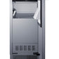 Summit BIM63OSADA icemaker with door open, showing the ice bin