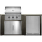 Haven 6 Ft Coyote Outdoor Kitchen Island with 24" Refrigerator | HCOY72REF-2