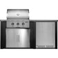 Haven 6 Ft Coyote Outdoor Kitchen Island with 24" Refrigerator | HCOY72REF-2