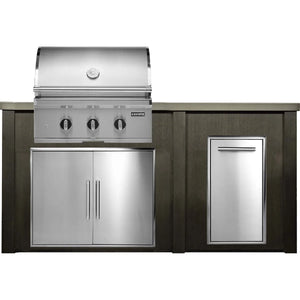 Haven 6 Ft Coyote Outdoor Kitchen Island with Trash Center | HCOY72TRASH