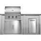Haven 6 Ft Coyote Outdoor Kitchen Island with Trash Center | HCOY72TRASH