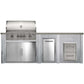 Haven 8 Ft Coyote Outdoor Kitchen Island with Two Drawer Unit | HCOY96DRAW