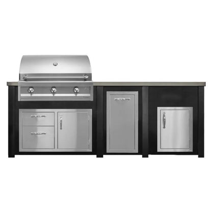 Haven 8 Ft Artisan Outdoor Kitchen Island with Access Door | HART96DOOR