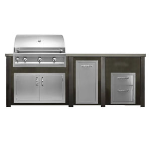 Haven 8 Ft Artisan Outdoor Kitchen Island with Double Drawers | HART96DRAW
