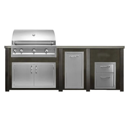 Haven 8 Ft Artisan Outdoor Kitchen Island with Double Drawers | HART96DRAW